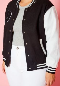 Plus Size Varsity Bomber Jacket -Asoph Sales Shop 2021148 001 5