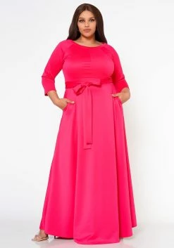 Plus Size Effortless Fit & Flare Maxi Dress