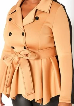 Plus Size Notch Collar Peplum Flare Top -Asoph Sales Shop 2021157 002 5