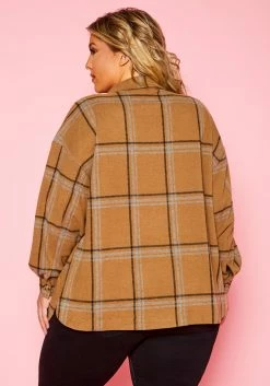 Plus Size Wool Flannel Jacket -Asoph Sales Shop 2021160 001 3