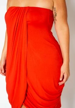 Plus Size Draped Tube Mini Dress -Asoph Sales Shop 2021175 001 4