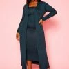 Plus Size Tube Maxi Dress & Cardigan Set