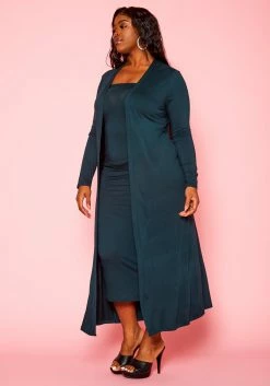 Plus Size Tube Maxi Dress & Cardigan Set -Asoph Sales Shop 2021250 002 4