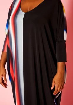 Plus Size Gradient Pattern Splice Flare Maxi Dress 11 Plus Size Gradient Pattern Splice Flare Maxi Dress -Asoph Sales Shop 2021274 001 6