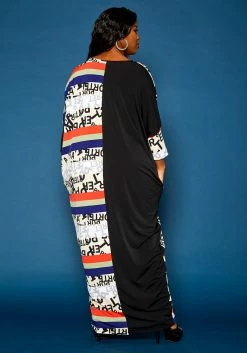 Plus Size Multi Pattern Splice Flare Maxi Dress -Asoph Sales Shop 2021275 001 5