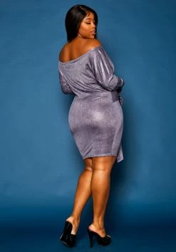 Plus Size Off Shoulder Snake Pattern Mini Dress -Asoph Sales Shop 2021314 002 4