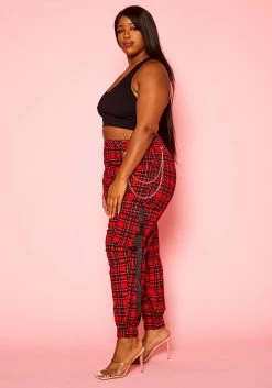 Plus Size Tartan Plaid Cargo Pants -Asoph Sales Shop 2021321 001 3
