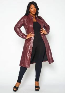 Plus Size Faux Leather Button Front Dress 18 Plus Size Faux Leather Button Front Dress -Asoph Sales Shop 2021330 002 3