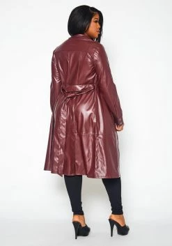 Plus Size Faux Leather Button Front Dress 20 Plus Size Faux Leather Button Front Dress -Asoph Sales Shop 2021330 002 7