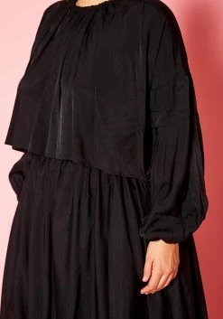 Plus Size Solid Long Sleeve Flare Maxi Skirt Set -Asoph Sales Shop 2021333 001 5