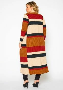 Plus Size Color Block Duster Cardigan -Asoph Sales Shop 2021334 001 4