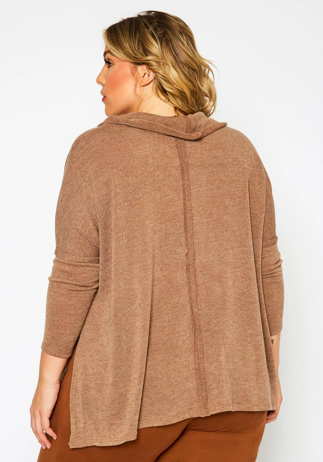 Plus Size Funnel Neck Sweater Top 4 Plus Size Funnel Neck Sweater Top - Image 4