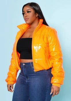 Plus Size PU Leather Puffer Jacket -Asoph Sales Shop 2021355 003 3