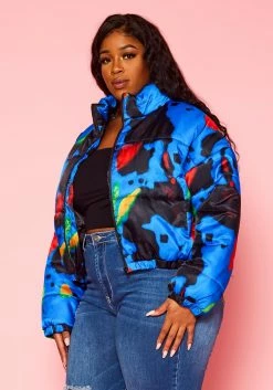 Plus Size Iconic Moment High Neck Puffer Jacket -Asoph Sales Shop 2021361 001 3