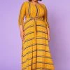 Plus Size Multi Striped Fit & Flare Maxi Dress