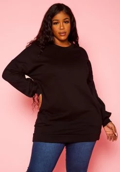 Plus Size Crew Neck Oversized Sweater