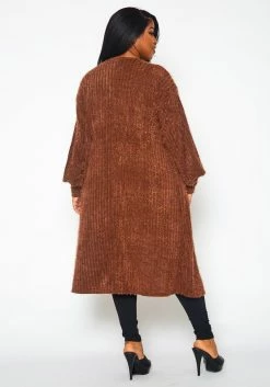 Plus Size Fuzzy Knit Duster Cardigan -Asoph Sales Shop 2021380 002 4