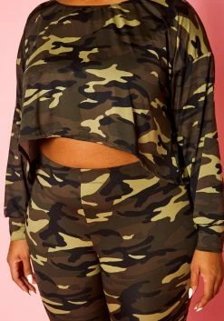 Plus Size Camo Print Lounge Set -Asoph Sales Shop 2021405 001 4