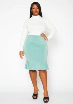Plus Size Flare Pencil Skirt 8 Plus Size Flare Pencil Skirt -Asoph Sales Shop 2021410 003 0