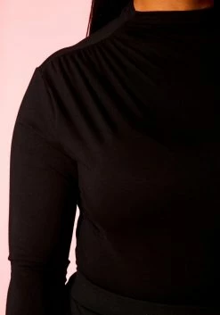 Plus Size High Neck Long Sleeve Bodysuit -Asoph Sales Shop 2021411 001 5