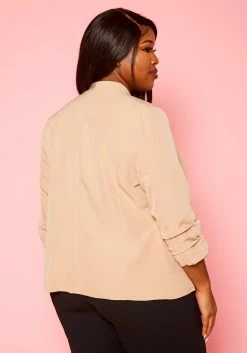 Plus Size Open Front Fitted Blazer -Asoph Sales Shop 2021416 002 5