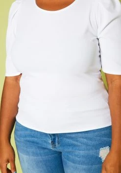 Plus Size Solid Fitted Blouse -Asoph Sales Shop 2021418 002 6