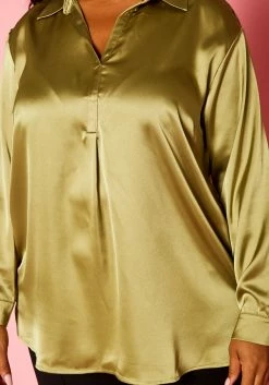 Plus Size Classic Collar Satin Blouse 11 Plus Size Classic Collar Satin Blouse -Asoph Sales Shop 2021426 002 1