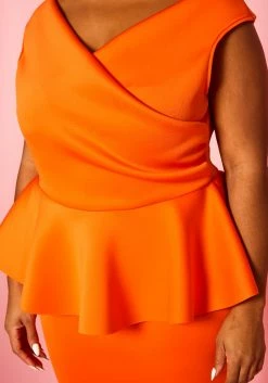 Plus Size Sleeveless V Neck Peplum Dress -Asoph Sales Shop 2022411 002 5