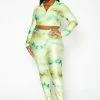 Plus Size Lime Green Matching Two Piece Set