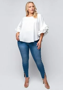 Plus Size Accordion Sleeve Blouse -Asoph Sales Shop 2022450 003 1
