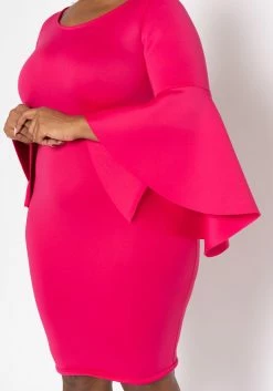 Plus Size Angel Sleeve Mini Dress -Asoph Sales Shop 2022458 003 4