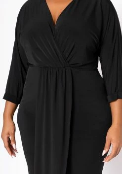 Plus Size Drape Front Cocktail Dress -Asoph Sales Shop 2022459 001 5