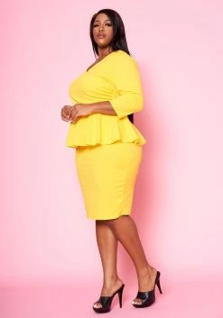 Plus Size Peplum Flare Mini Dress -Asoph Sales Shop 2022468 002 2