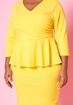 Plus Size Peplum Flare Mini Dress -Asoph Sales Shop 2022468 002 4