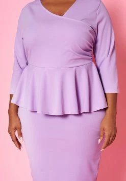Plus Size Peplum Flare Mini Dress -Asoph Sales Shop 2022468 004 4