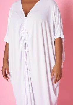 Plus Size Ruched Dolman Sleeve Maxi Dress -Asoph Sales Shop 2022481 002 5