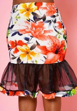 Plus Size Floral Pattern Flare Skirt -Asoph Sales Shop 2022482 001 4