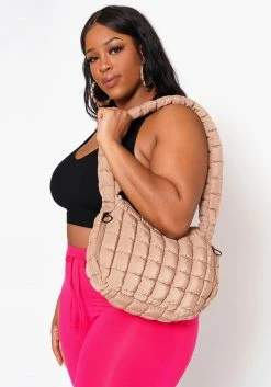 Bubble Quilted Shoulder Bag