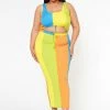 Plus Size Multi Color Matching Two Piece Lounge Set
