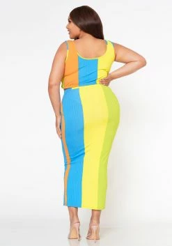 Plus Size Multi Color Matching Two Piece Lounge Set -Asoph Sales Shop 2022511 002 4