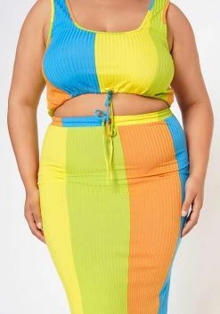 Plus Size Multi Color Matching Two Piece Lounge Set -Asoph Sales Shop 2022511 002 5