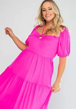 Plus Size Off Shoulder Fit & Flare Maxi Dress -Asoph Sales Shop 2022517 002 2