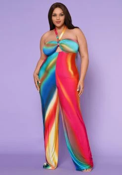Plus Size Sunset Views Multi Print Jumpsuit -Asoph Sales Shop 2022540 001 1