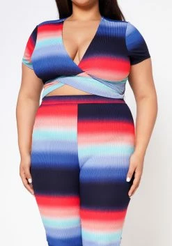 Plus Size Color Gradient Matching Set -Asoph Sales Shop 2022543 001 5
