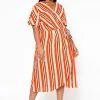 Plus Size Puff Sleeve Wrap Dress