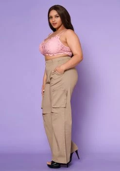 Plus Size Wide Leg Utility Cargo Pants -Asoph Sales Shop 2022558 002 2