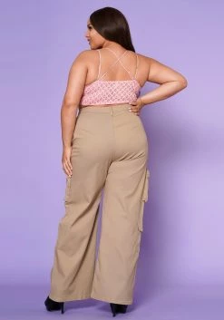 Plus Size Wide Leg Utility Cargo Pants -Asoph Sales Shop 2022558 002 3