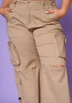 Plus Size Wide Leg Utility Cargo Pants -Asoph Sales Shop 2022558 002 4