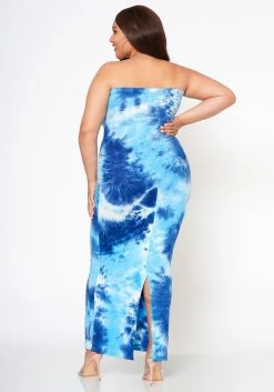 Plus Size Tie Dye Tube Maxi Dress -Asoph Sales Shop 2022576 002 3