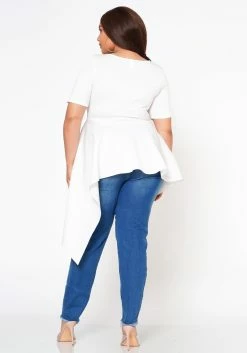 Plus Size Asymmetric Peplum Top -Asoph Sales Shop 2022580 003 3